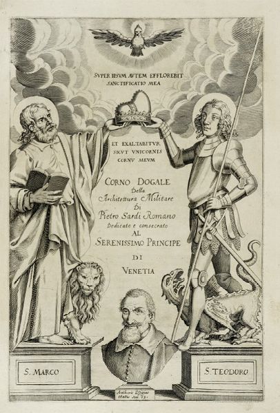 PIETRO SARDI : Corno dogale della Architettura militare.  - Asta Libri a stampa dal XV al XIX secolo [Parte II] - Associazione Nazionale - Case d'Asta italiane