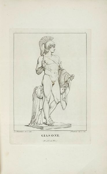 Alberto Thorvaldsen : Le statue e li bassirilievi inventati e scolpiti in marmo [...] incisi e pubblicati da Ferdinando Mori. [Distribuzione I (-VII)].  - Asta Libri a stampa dal XV al XIX secolo [Parte II] - Associazione Nazionale - Case d'Asta italiane