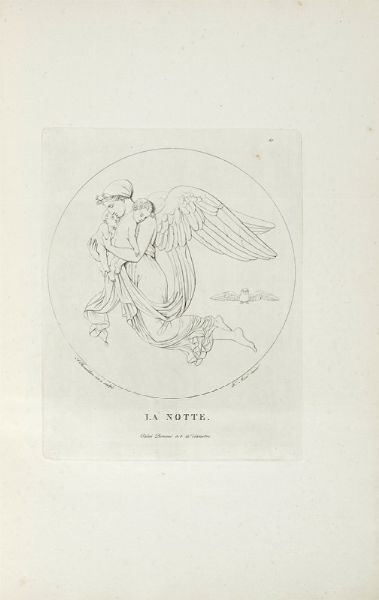 Alberto Thorvaldsen : Le statue e li bassirilievi inventati e scolpiti in marmo [...] incisi e pubblicati da Ferdinando Mori. [Distribuzione I (-VII)].  - Asta Libri a stampa dal XV al XIX secolo [Parte II] - Associazione Nazionale - Case d'Asta italiane