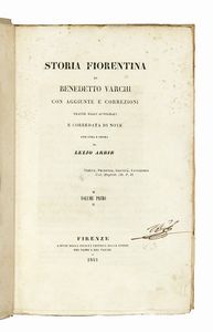 Lotto composto di 5 opere su Firenze e la storia fiorentina.  - Asta Libri a stampa dal XV al XIX secolo [Parte II] - Associazione Nazionale - Case d'Asta italiane