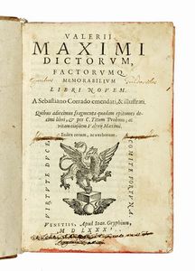 VALERIUS MAXIMUS - Dictorum, factorumq. Memorabilium libri novem.