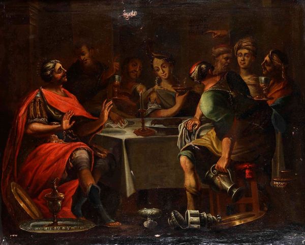 Scuola del XVII secolo Re Baldassarre e Daniele  - Asta Pittura Antica - Associazione Nazionale - Case d'Asta italiane