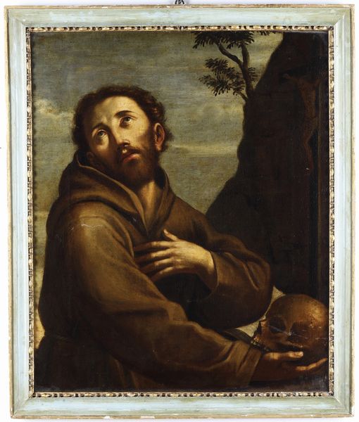 Guido Reni, copia da : Estasi di San Francesco  - Asta Pittura Antica - Associazione Nazionale - Case d'Asta italiane