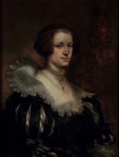 Antoon van Dyck, nei modi di : Ritratto femminile con stemma  - Asta Pittura Antica - Associazione Nazionale - Case d'Asta italiane