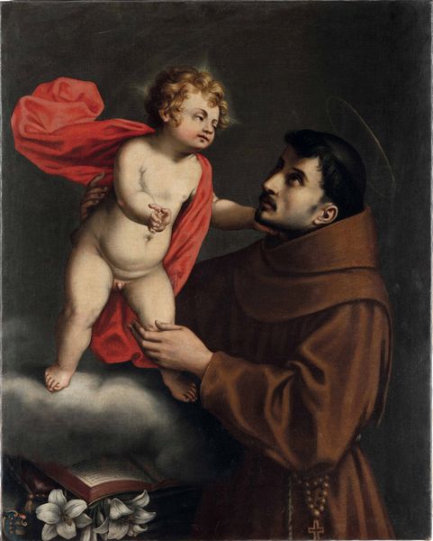 Scuola lombarda del XVII secolo Sant'Antonio col Bambino  - Asta Pittura Antica - Associazione Nazionale - Case d'Asta italiane