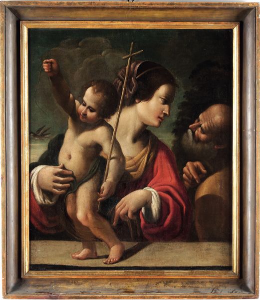 Scuola emiliana del XVII secolo Sacra Famiglia  - Asta Pittura Antica - Associazione Nazionale - Case d'Asta italiane