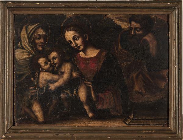 Scuola lombarda del XVI secolo Sacra Famiglia  - Asta Pittura Antica - Associazione Nazionale - Case d'Asta italiane