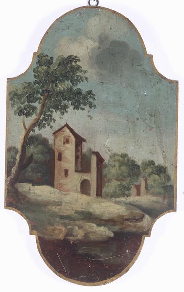 Scuola del XVIII secolo Paesaggi con architetture e personaggi  - Asta Pittura Antica - Associazione Nazionale - Case d'Asta italiane