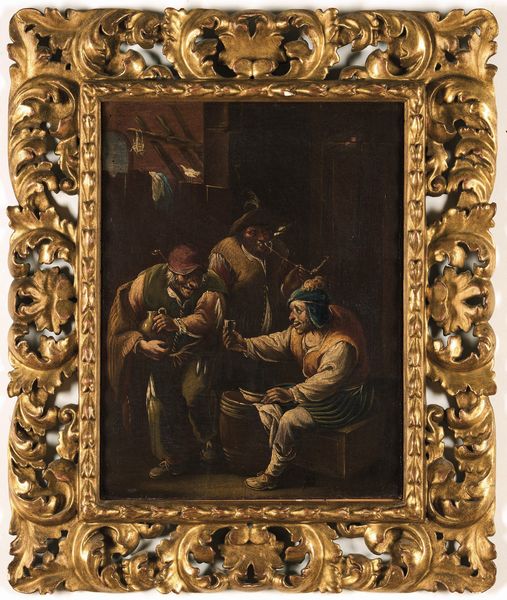 Scuola fiamminga del XVII secolo Scena di osteria  - Asta Pittura Antica - Associazione Nazionale - Case d'Asta italiane