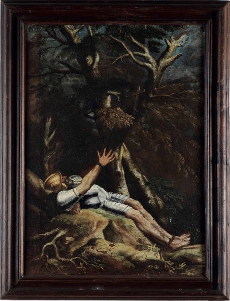 Salvator Rosa, copia da : San Guglielmo da Malavalle  - Asta Pittura Antica - Associazione Nazionale - Case d'Asta italiane