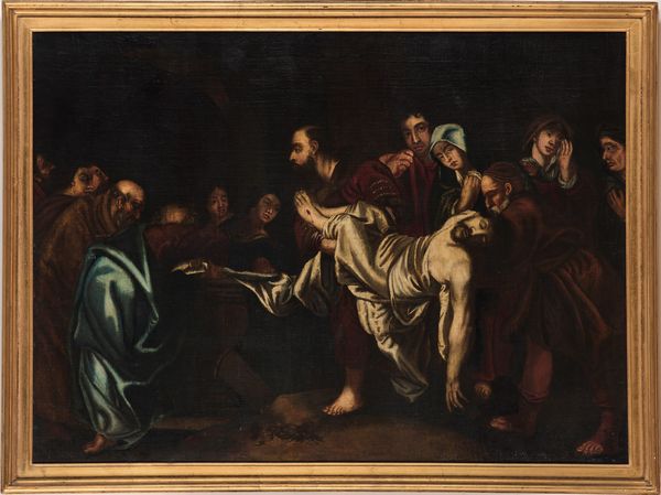 Scuola del XVII secolo Deposizione di Cristo  - Asta Pittura Antica - Associazione Nazionale - Case d'Asta italiane