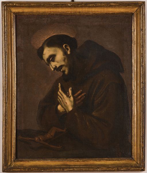 Scuola spagnola del XVII secolo San Francesco in contemplazione del crocifisso  - Asta Pittura Antica - Associazione Nazionale - Case d'Asta italiane