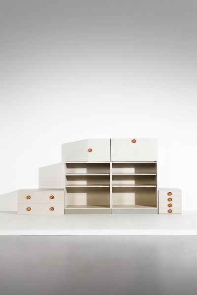 SOTTSASS ETTORE (1917 - 2007) : Sistema componibile mod. Kubirolo per Poltronova  - Asta Asta 420 | DESIGN E ARTI DECORATIVE DEL NOVECENTO Online - Associazione Nazionale - Case d'Asta italiane