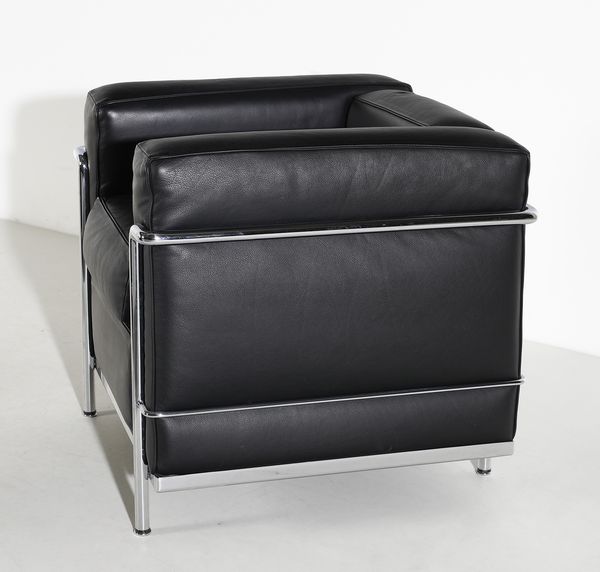 LE CORBUSIER, PIERRE JEANNERET, CHARLOTTE PERRIAND : Coppia di poltrone mod. LC2 per Cassina  - Asta Asta 420 | DESIGN E ARTI DECORATIVE DEL NOVECENTO Online - Associazione Nazionale - Case d'Asta italiane