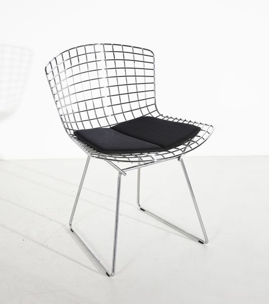 HARRY BERTOIA  (1915 - 1978) : Sei sedie mod. Wire Side Chair per Knoll  - Asta Asta 420 | DESIGN E ARTI DECORATIVE DEL NOVECENTO Online - Associazione Nazionale - Case d'Asta italiane