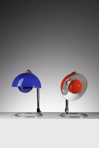 PANTON VERNER (1926 - 1998) : Due lampade da tavolo mod. Flowerpot VP4 per Louis Poulsen  - Asta Asta 420 | DESIGN E ARTI DECORATIVE DEL NOVECENTO Online - Associazione Nazionale - Case d'Asta italiane