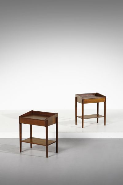 MOGENSEN BORGE (1914 - 1972) : Coppia di comodini mod. 148 per Soborg Mobler  - Asta Asta 420 | DESIGN E ARTI DECORATIVE DEL NOVECENTO Online - Associazione Nazionale - Case d'Asta italiane