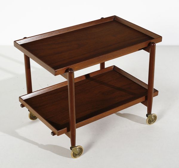 HUNDEVAD POUL (1917 - 2011) : Carrello portavivande a due ripiani asportabili  - Asta Asta 420 | DESIGN E ARTI DECORATIVE DEL NOVECENTO Online - Associazione Nazionale - Case d'Asta italiane