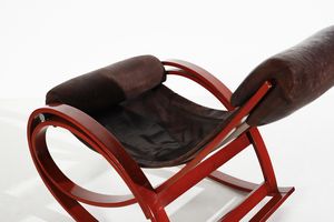 AULENTI GAE (1927 - 2012) : Poltrona a dondolo mod. Sgarsul per Poltronova  - Asta Asta 420 | DESIGN E ARTI DECORATIVE DEL NOVECENTO Online - Associazione Nazionale - Case d'Asta italiane