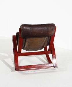 AULENTI GAE (1927 - 2012) : Poltrona a dondolo mod. Sgarsul per Poltronova  - Asta Asta 420 | DESIGN E ARTI DECORATIVE DEL NOVECENTO Online - Associazione Nazionale - Case d'Asta italiane