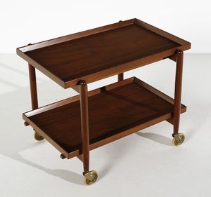 HUNDEVAD POUL (1917 - 2011) : Carrello portavivande a due ripiani asportabili  - Asta Asta 420 | DESIGN E ARTI DECORATIVE DEL NOVECENTO Online - Associazione Nazionale - Case d'Asta italiane