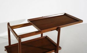 HUNDEVAD POUL (1917 - 2011) : Carrello portavivande a due ripiani asportabili  - Asta Asta 420 | DESIGN E ARTI DECORATIVE DEL NOVECENTO Online - Associazione Nazionale - Case d'Asta italiane