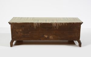 WENTER MARINI GIORGIO (1890 - 1973) : Cassapanca in legno dipinto con riferimenti alla citt di Parma  - Asta Asta 420 | DESIGN E ARTI DECORATIVE DEL NOVECENTO Online - Associazione Nazionale - Case d'Asta italiane