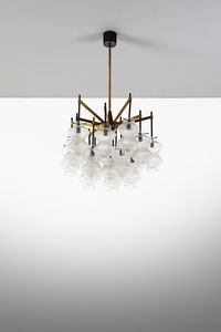 MANIFATTURA ITALIANA : Lampada a sospensione a tredici luci  - Asta Asta 420 | DESIGN E ARTI DECORATIVE DEL NOVECENTO Online - Associazione Nazionale - Case d'Asta italiane