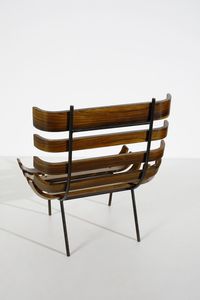 CARLO HAUNER (1927-1997) & MARTIN EISLER (1913-1977) : Coppia di poltrone mod. Costela per Forma Moveis  - Asta Asta 420 | DESIGN E ARTI DECORATIVE DEL NOVECENTO Online - Associazione Nazionale - Case d'Asta italiane