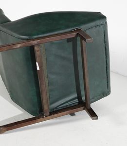 FRATTINI GIANFRANCO (1926 - 2004) : Poltrona mod. 880 con poggiapiedi mod. 849 per Figli di Amedeo Cassina  - Asta Asta 420 | DESIGN E ARTI DECORATIVE DEL NOVECENTO Online - Associazione Nazionale - Case d'Asta italiane