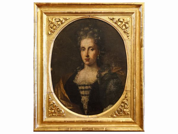 Cerchia di Niccolò Cassana : Ritratto di dama  - Asta Una villa fiorentina. Arredi e Dipinti Antichi. Arte Contemporanea - Associazione Nazionale - Case d'Asta italiane