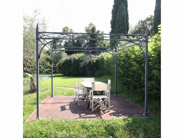 Grande gazebo da giardino in ferro  - Asta Una villa fiorentina. Arredi e Dipinti Antichi. Arte Contemporanea - Associazione Nazionale - Case d'Asta italiane