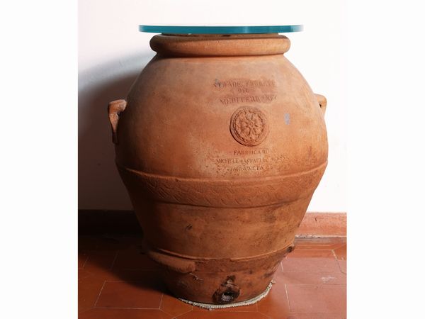 Orcio in terracotta, Strade Ferrate del Mediterraneo  - Asta Una villa fiorentina. Arredi e Dipinti Antichi. Arte Contemporanea - Associazione Nazionale - Case d'Asta italiane