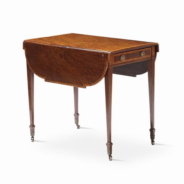 Tavolino in legno a bandelle. XIX secolo  - Asta Antiquariato Settembre - Associazione Nazionale - Case d'Asta italiane