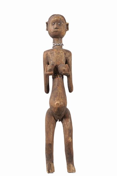 Scultura africana femminile, simbolo della fertilit  - Asta Antiquariato Settembre - Associazione Nazionale - Case d'Asta italiane