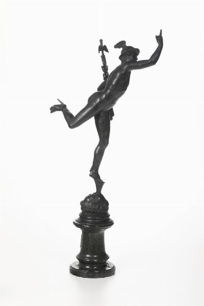 Da Giambologna (1529 -1608) Mercurio volante  - Asta Scultura - Associazione Nazionale - Case d'Asta italiane