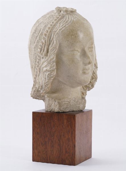 Testa femminile. Scultore del XX secolo  - Asta Scultura - Associazione Nazionale - Case d'Asta italiane