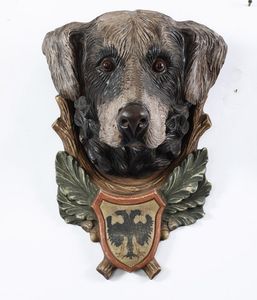 Testa di cane. Scultore d'oltralpe, XIX-XX secolo  - Asta Scultura - Associazione Nazionale - Case d'Asta italiane