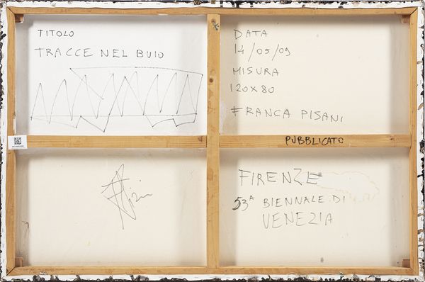 PISANI FRANCA (n. 1956) : Tracce nel buio.  - Asta Asta 421 | ARTE MODERNA E CONTEMPORANEA Online - Associazione Nazionale - Case d'Asta italiane