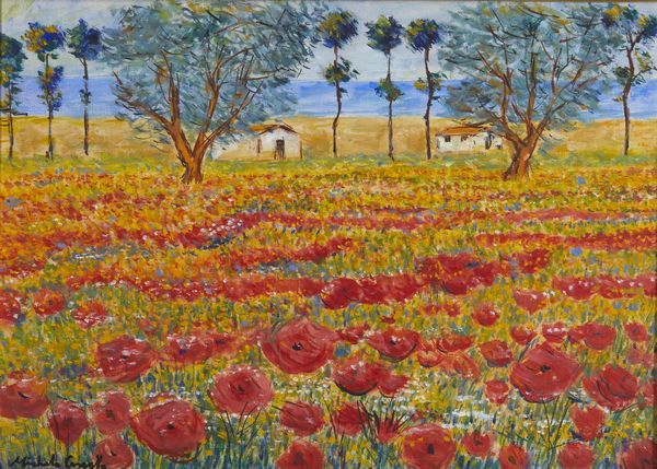 CASCELLA MICHELE (1892 - 1989) : Campo di papaveri.  - Asta Asta 421 | ARTE MODERNA E CONTEMPORANEA Online - Associazione Nazionale - Case d'Asta italiane