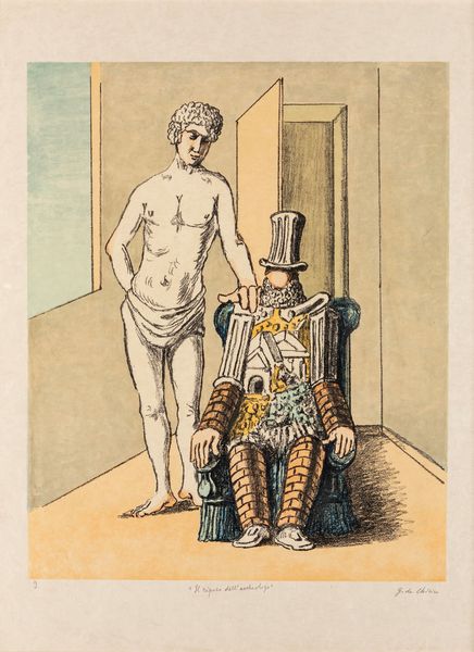 Giorgio de Chirico : Il riposo dell'archeologo  - Asta Grafica e Multipli d'Autore - Associazione Nazionale - Case d'Asta italiane