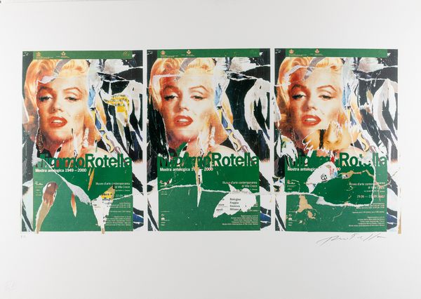 MIMMO ROTELLA : Senza titolo (Marylin)  - Asta Grafica e Multipli d'Autore - Associazione Nazionale - Case d'Asta italiane