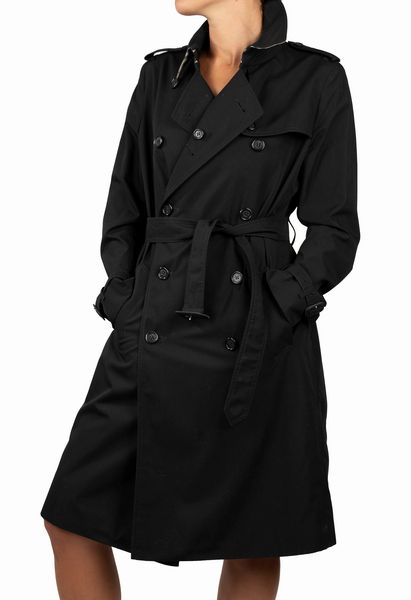 BURBERRY : Impermeabile lungo in cotone color nero,  - Asta Fashion Preloved - Associazione Nazionale - Case d'Asta italiane