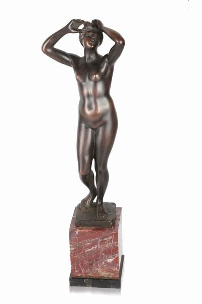 Francesco da Sant' Agata, Scuola di : Niobe  - Asta Cuprum. Reloaded. Bronzetti dal Medioevo all'800 - Associazione Nazionale - Case d'Asta italiane