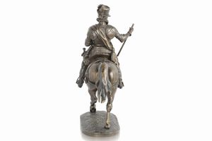 Emilien de Nieuwerkerke : Monumento equestre di Guglielmo d'Orange  - Asta Cuprum. Reloaded. Bronzetti dal Medioevo all'800 - Associazione Nazionale - Case d'Asta italiane