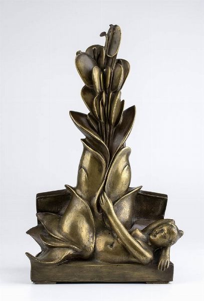 Scultura in bronzo Depiction of a Prize for Cartier  - ANDRÈ BARELIER 1985  - Asta Mobili e Oggetti d'Arte dal XVII all'inizio del XX Secolo - Associazione Nazionale - Case d'Asta italiane