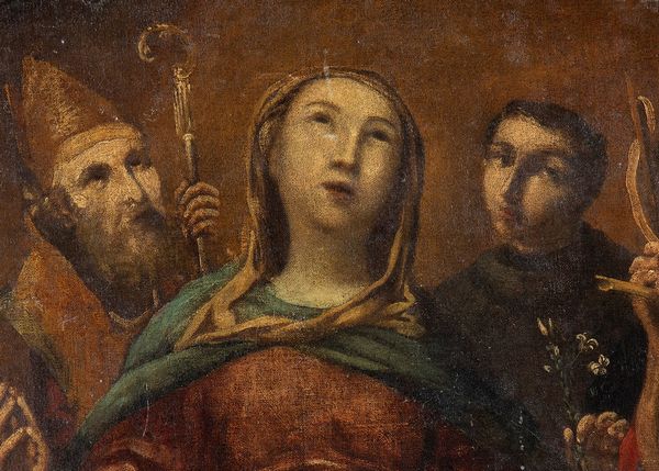 Vergine Maria e santi - Italia, XVIII secolo  - Asta Mobili e Oggetti d'Arte dal XVII all'inizio del XX Secolo - Associazione Nazionale - Case d'Asta italiane