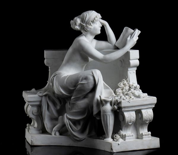 Statua in biscuit  - Francia, XIX secolo,  firmata LOUIS CARIER BELLEUSE (1848-1913)  - Asta Mobili e Oggetti d'Arte dal XVII all'inizio del XX Secolo - Associazione Nazionale - Case d'Asta italiane