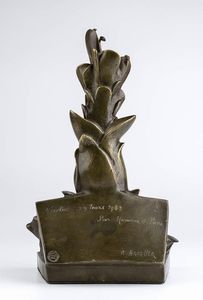 Scultura in bronzo Depiction of a Prize for Cartier  - ANDRÈ BARELIER 1985  - Asta Mobili e Oggetti d'Arte dal XVII all'inizio del XX Secolo - Associazione Nazionale - Case d'Asta italiane