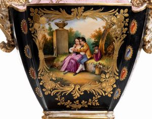 Vaso in ceramica - XIX secolo, firmato JACOBE PETIT  - Asta Mobili e Oggetti d'Arte dal XVII all'inizio del XX Secolo - Associazione Nazionale - Case d'Asta italiane